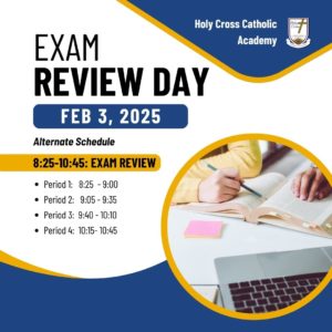 Exam review day and 2nd Semester Schedule