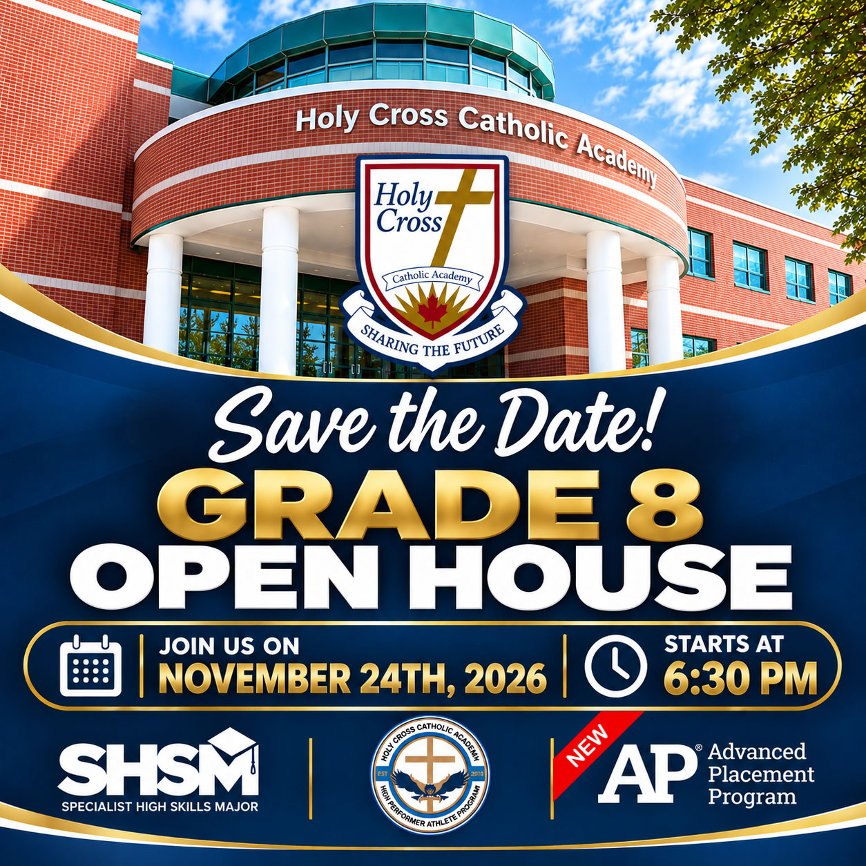 Grade 8 Open House – November 24th 2026